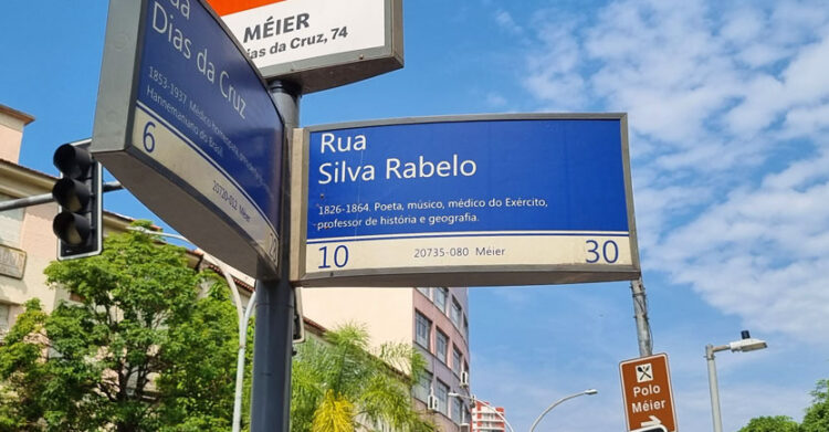 Placa da rua Silva Rabelo no Méier