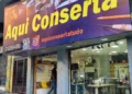Fachada da loja Aqui Conserta no Méier