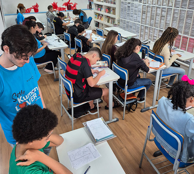 Sala de aula do Kumon