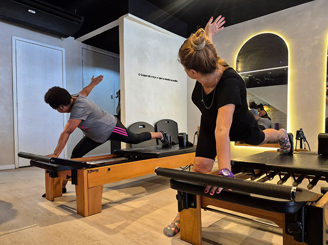 Alunos do studio de pilates no Méier