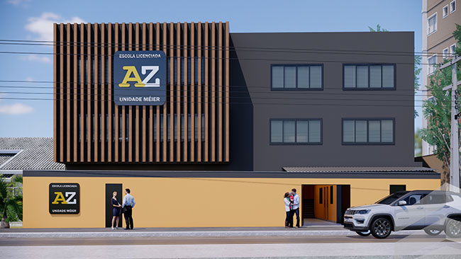 projeto da nova fachada do Colégio AZ no Méier