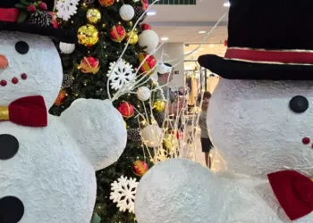 Bonecos de neve do Shopping do Méier
