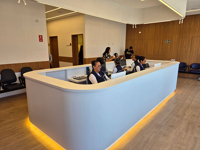 Recepção da clínica CREB no Méier